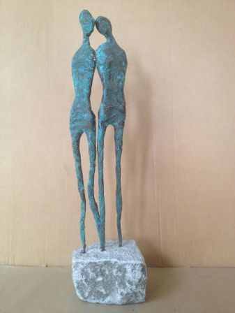 Aranka mezosi  Pain Sculpture Bronze stone 45cmx11cmx9cm 3135 gramm  1370 Euro