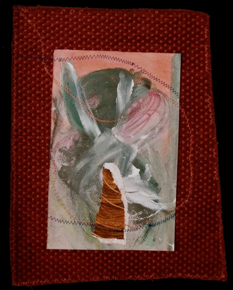 Sitan Adele K    Choré-graphie 10 Papier, Aquarelle, Acrylique, fil, velours 26x34cm 80gr 250€ Sitan Adèle K 2014