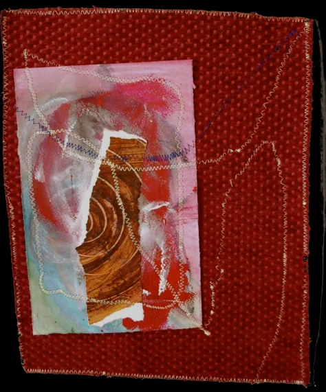 Sitan Adele K    Choré-graphie 4 Papier, Aquarelle, Acrylique, fil, velours 26x34cm 80gr 250€ Sitan Adèle K 2014