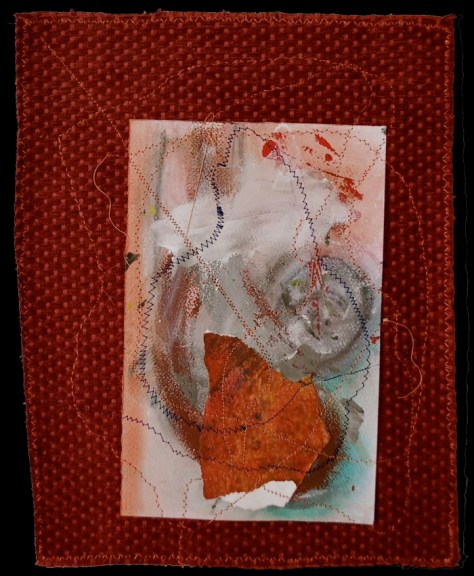 Sitan Adele K     Choré-graphie 5 Papier, Aquarelle, Acrylique, fil, velours 26x34cm 80gr 250€ Sitan Adèle K 2014